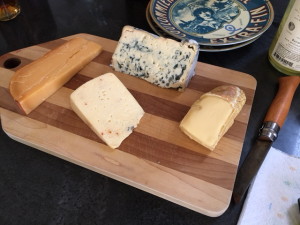 Gouda, Blue, Stinky and jalapeno pepper cheese used in the pairing