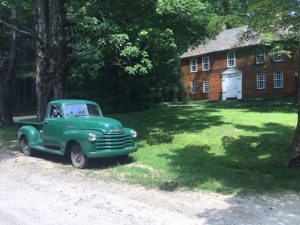 Carol's truck and the house at New Salem Preserves