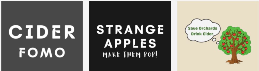 Cider Chat Swag Store designs at teepublic-cider fomo, strange apples, save orchards 72x20