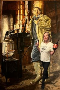 Cider Chat Ep: 474 Matilda in front of Julian Temperley's Portrait Feature